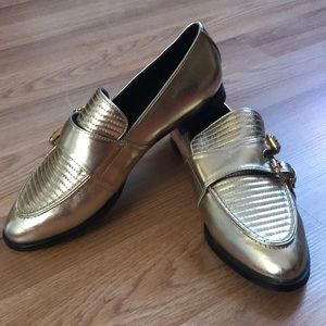 BCBGeneration Olina Gold loafer flats